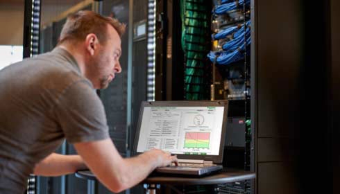 Man working on computer