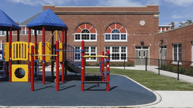 Playground and school